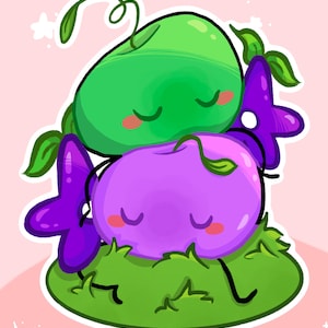 Stardew Valley Junimo Starfruit Sticker | Unique Illustration Chibi Design Sticker