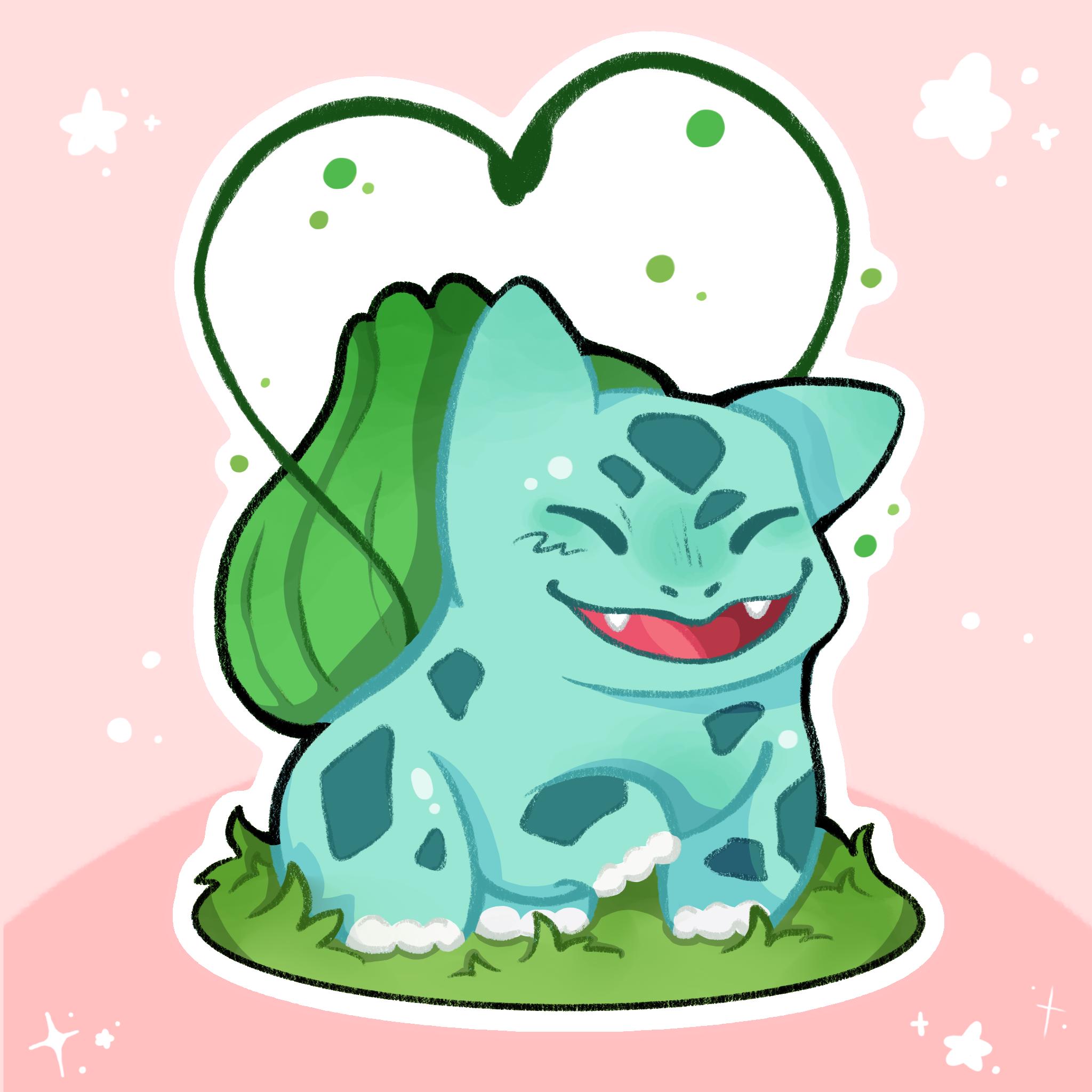 ちびフシギダネポケモンステッカー | ユニークなイラスト入り