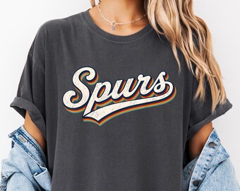 Comfort Colors® Spurs Shirt San Antonio Shirt Go Spur Go Sweatshirt Game Day Shirt Retro Texas Basketball Team Fan Gift
