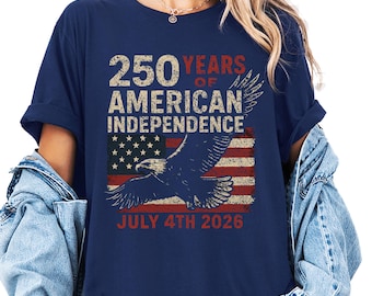 Comfort Colors® USA 250th Anniversary Shirt 1776–2026 America T-Shirt 250 Years of America Independence Day Tee 4th of July Patriotic Gift