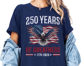 Comfort Colors® Retro America 250th Anniversary Shirt 1776–2026 USA T-Shirt 250th Years of America Sweatshirt Patriotic Memorial Day Tees