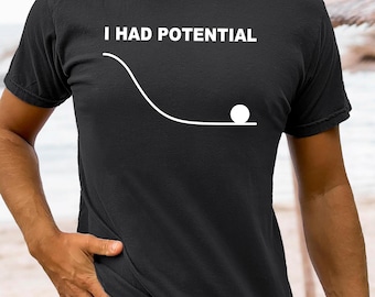 Comfort Colors® Dr Grace's I Had Potential Shirt Hail Maryy Shirt Jazz Hands Shirt Funny Burnout Tee Procrastination Graph Design T-Shirt