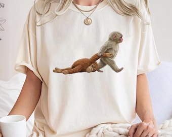Comfort Colors® Punch Monkey Shirt Monkey Team Punch Sweatshirt Baby Punch Monkey Holding Plush Toy Animal Lover Gift Viral Macaque Meme