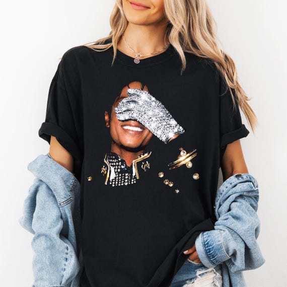 Comfort Colors® Michael Jackson King Of Pop Shirt Iconic Glove T-Shirt Vintage Michael Jackson Shirt Rhinestone Michael Jackson Sweatshirt
