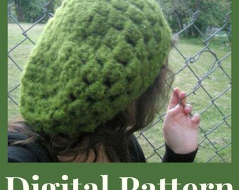 Chunky Crochet Tam Hat Pattern – Brackenwyld Slouch, Bulky Yarn (PDF Pattern)