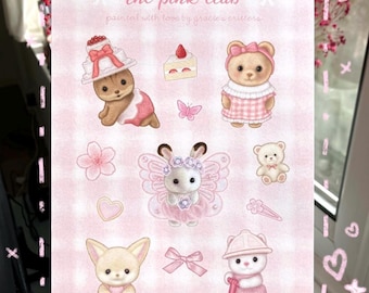 Lámina artística de la criatura del club rosa