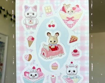 sweets ‘n’ treats calico critter sticker sheet