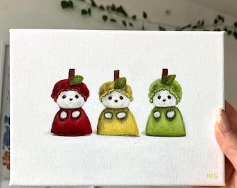 Tableau trio de créatures en calicot