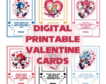 6 Sonic the Hedgehog Printable Valentine Cards – Perfect for Classroom Exchange & School Valentine’s Day Parties