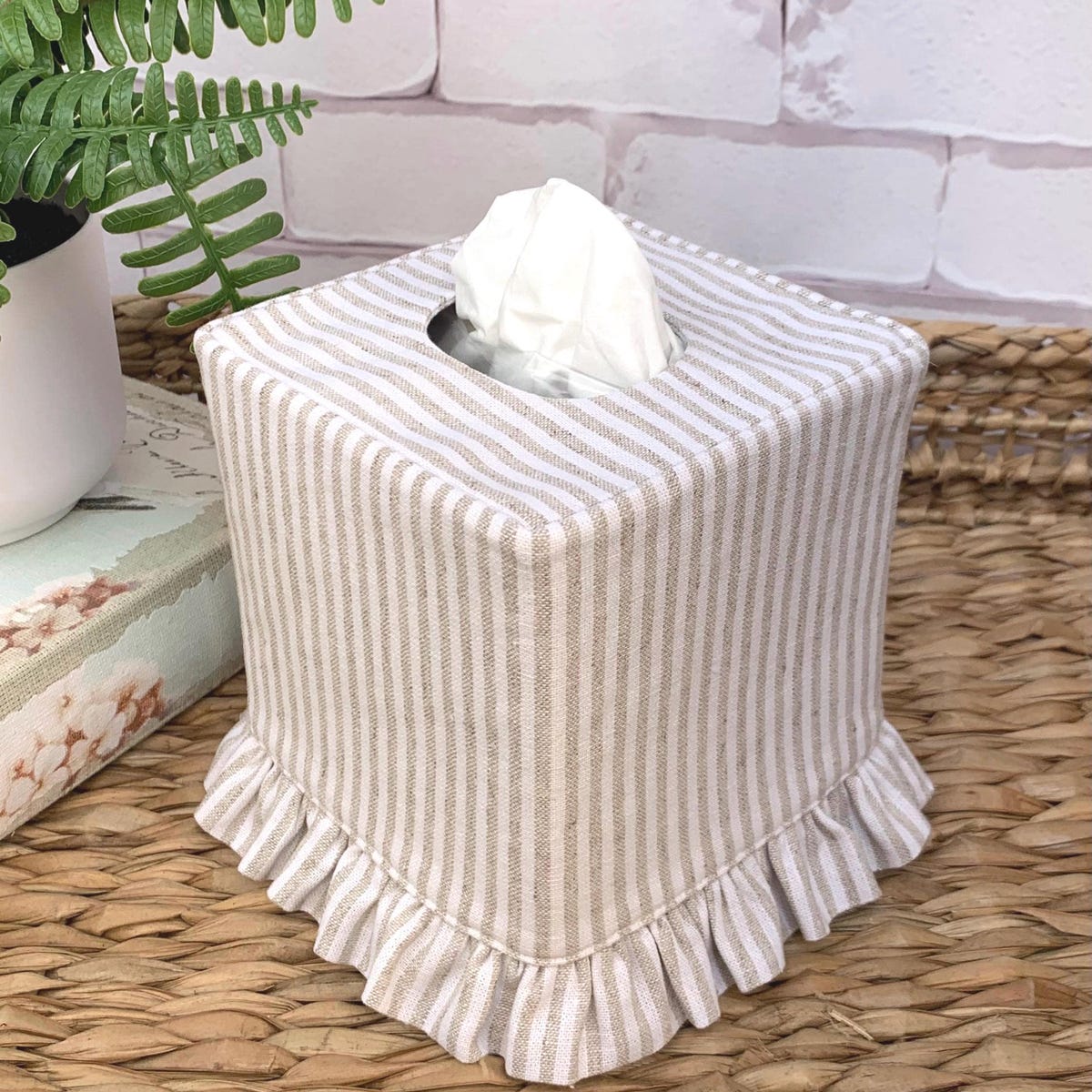 Ruffle Tissue Box Cover - Etsy