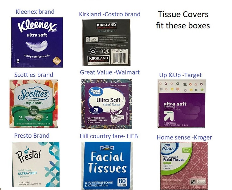 White linen/cotton blend reversible tissue box cover image 8