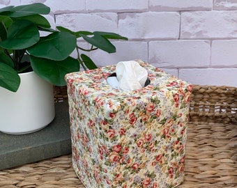 Victorian Rose reversible tissue box cover