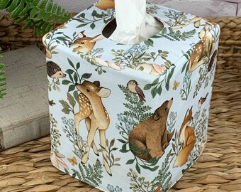 Forest dreams reversible tissue box cover