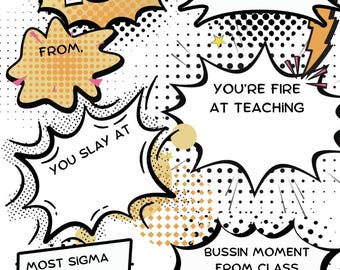Funny Teacher Appreciation Printable – Gen Alpha Slang Fill-In Sheet – Digital Download