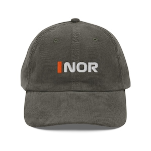 Lando Norris McLaren Formula 1 Driver Vintage Corduroy Dad Cap | LN4 F1 Fan Hat Embroidered Formula One Merch