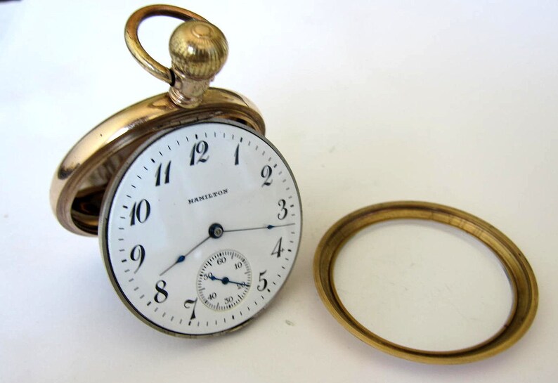Caso Reloj Ferrocarril GradoS1617jAdj 3 Hamilton Leamp; Batiente PosicionesSev Ejecución K De Bolsillo 10 Goldfill cl3K1TFJ