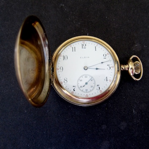 Antique 14K Goldfill  Elgin Pocket Watch,S16, 15 Jewel, Sev&#39;d & Run !
