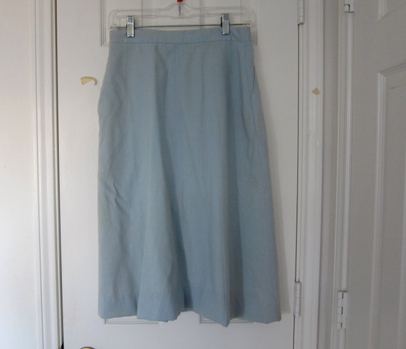Light Blue Linen Savannah Skirt,size 12 - image 3