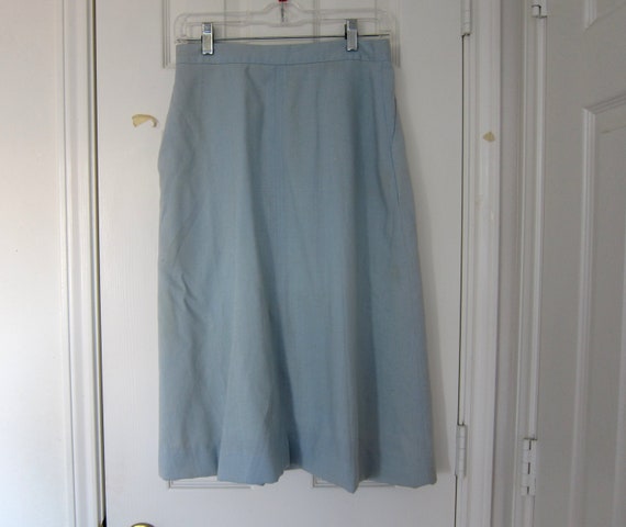 Light Blue Linen Savannah Skirt,size 12 - image 2