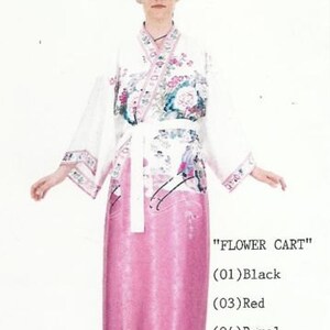 Echter Japan Lady Kimono- Blumenwagen