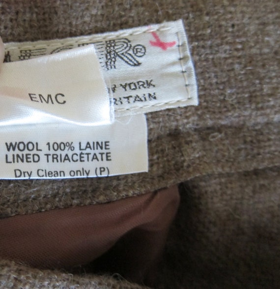 Vintage English JAEGER Wool Front Pleated Skirt,S… - image 3
