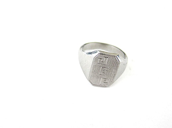 Antique Rare Platinum Signature Ring, Unisex,Man - image 9