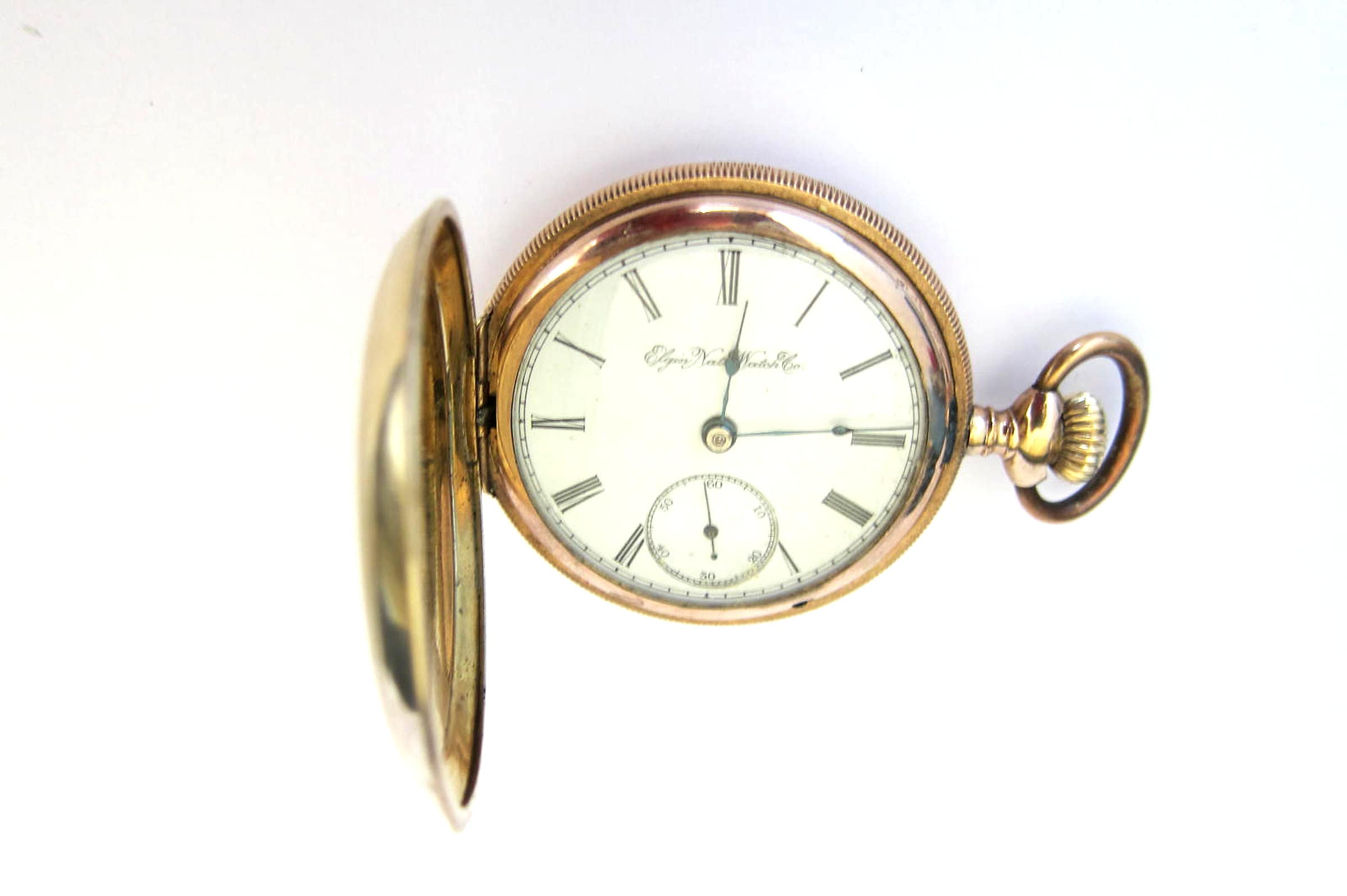 Montre De Poche Elgin Vintage En Laiton - Neuf Avec Boîte Et Documents, Unisexe Adulte