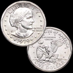4 Uncirculated  1979 Susan Anthony Clad Dollar Coin-Littleton Coin Co