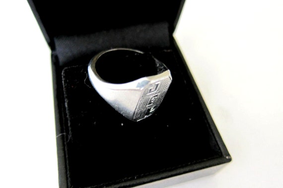Antique Rare Platinum Signature Ring, Unisex,Man - image 4