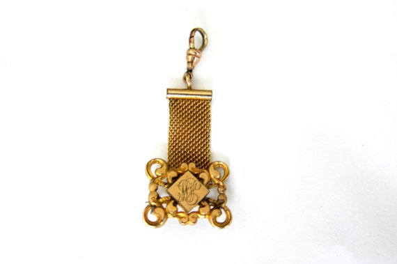 Antique 10K Goldfill Art Nouveau Art Deco FOB/Bro… - image 1