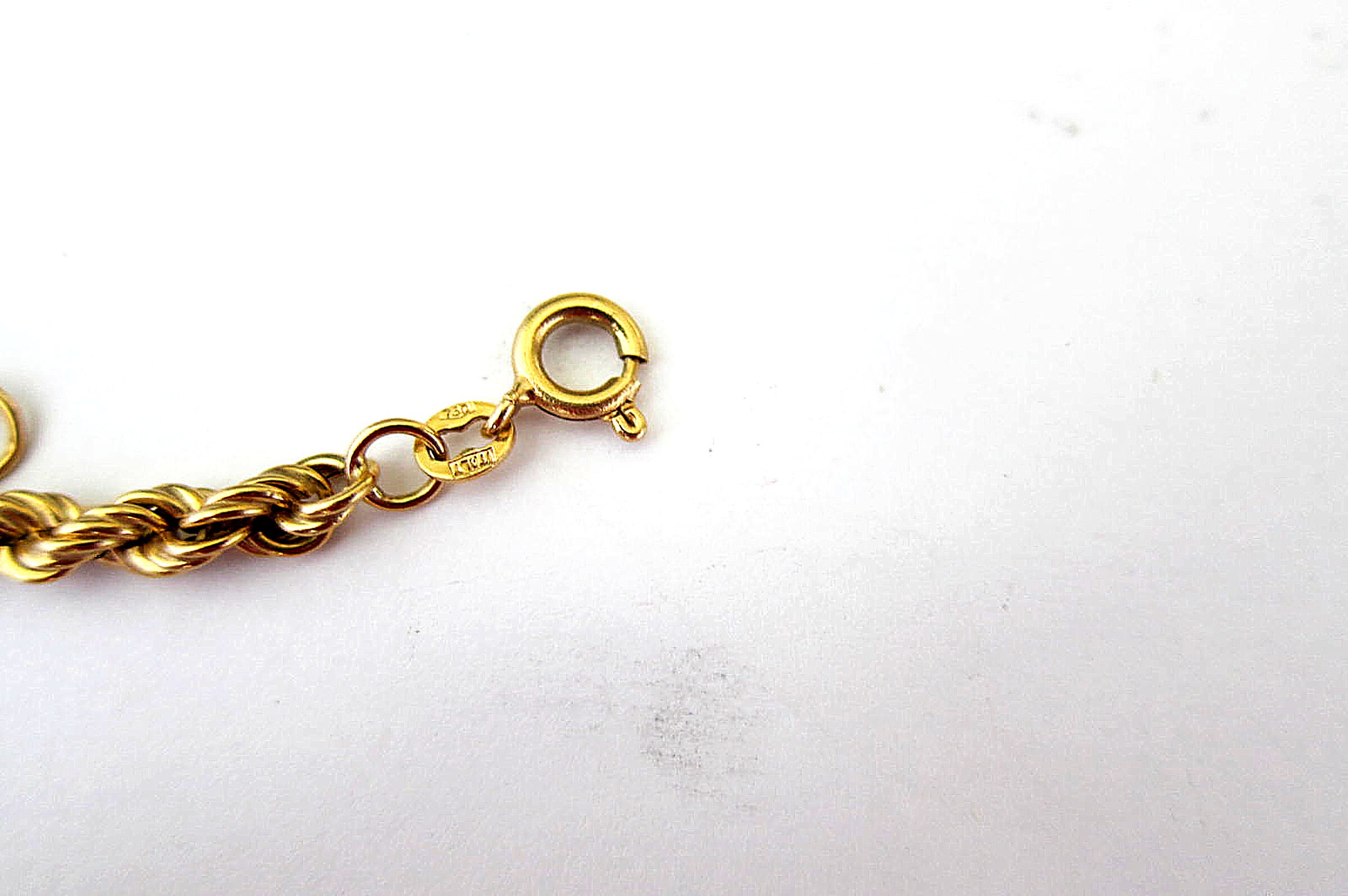 golden rope thimble necklace