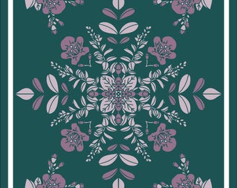 11x17" - Pōhinahina Mandala Art Print with white matte border