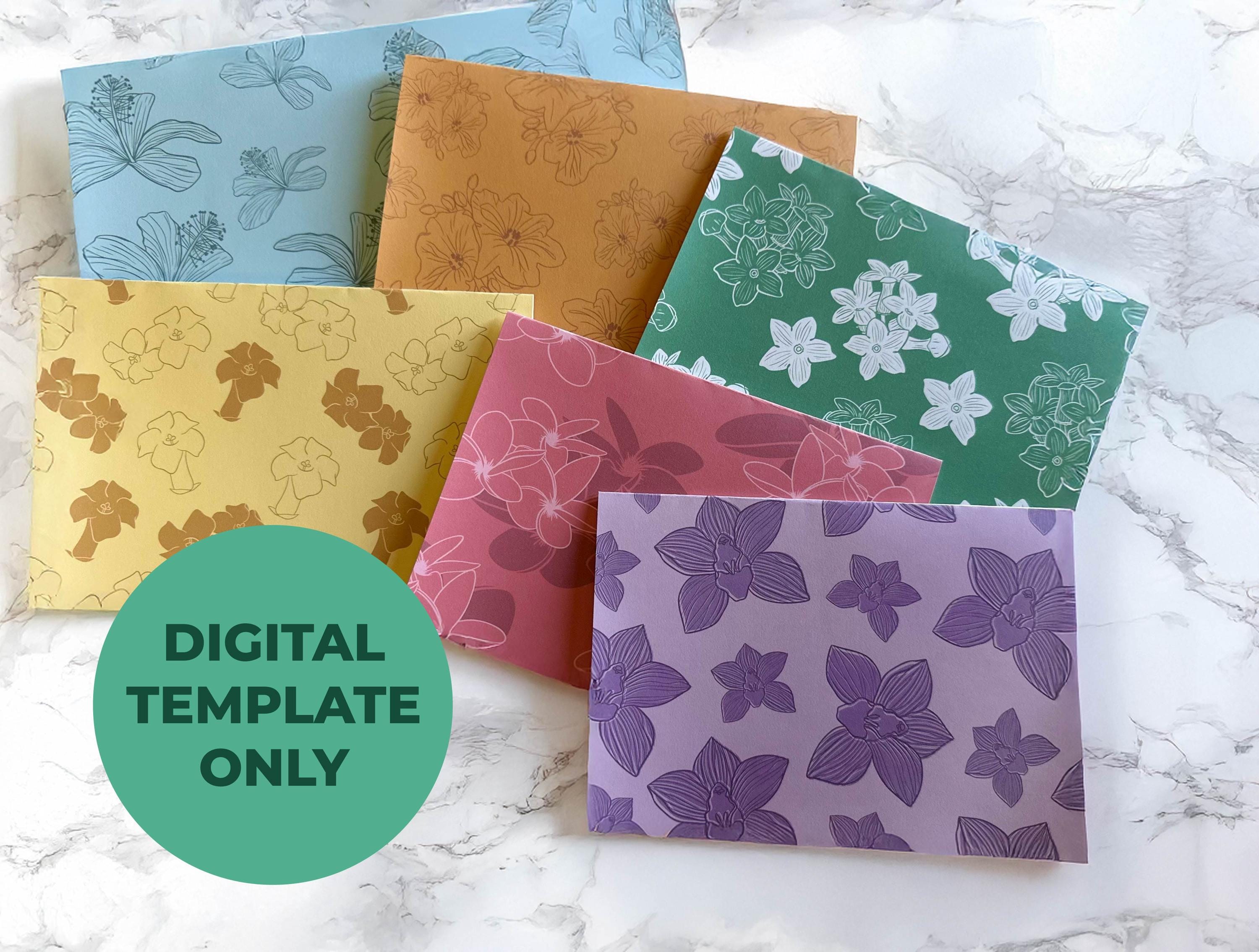Hawaiian Floral Printable Cards: Blank DIY Greeting Card Templates (Digital Download)