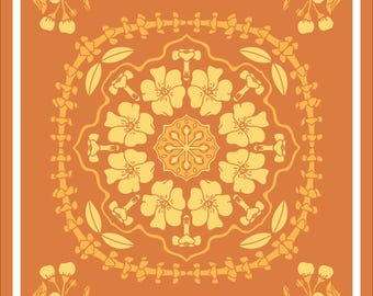 11x17" - Puakenikeni Mandala Art Print with white matte border