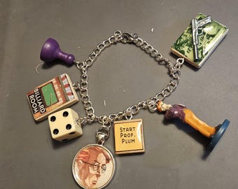 Professor Plum from Clue™ Game Charm Bracelet