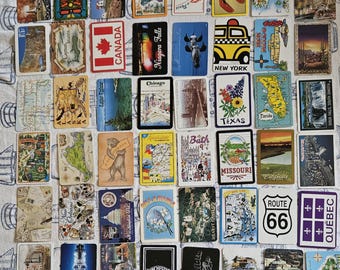 Set of 48 "Places" Themed Vintage Playing Cards.