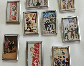 Set of 9 Victorian Trading Company Fourth of July Themed Pins