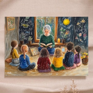 Waldorf Anthroposophische Lektion Zwiebelkind Blumenzwiebeln Frühling sofortiger Download druckbare Karte Poster hohe Qualität Montessori Rudolf Steiner