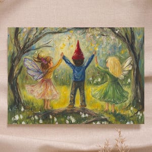 Waldorfkarte Fasching Fee Elfe Wichtel Elfenkind - Sofort Download druckbare Karte Poster hochwertig - Montessori Rudolf Steiner