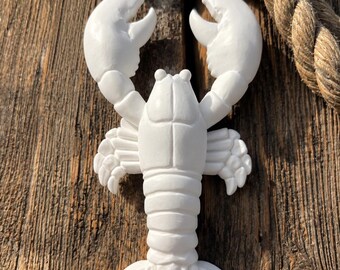 Maritime lobster decor, white, Sylt, gift for sea lovers | North Sea summer decor | Coastal house bathroom beach house decor