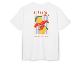 Lobster Shack graphic tee | Retro beach lobster illustration