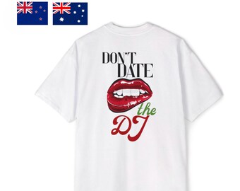 Don’t Date the DJ Lip Graphic Tee, Oversized House Music Club Shirt, Cherry Picker House Club