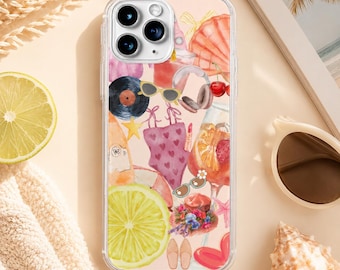Summer Phone Case | Cute Beach Vacation iPhone Case, Girly Coquette Coastal Travel Phone Cover
