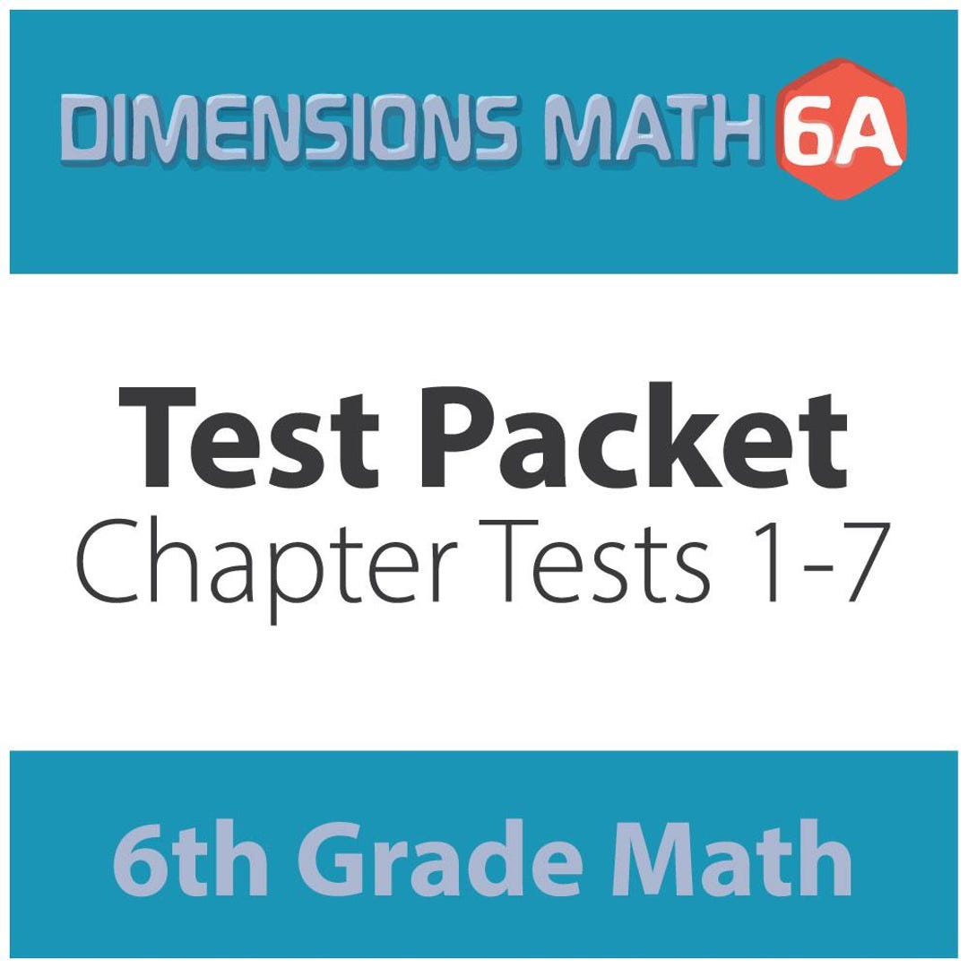 6A Singapore Dimensions Math Test Bundle: Chapter 1 - 7 Tests | 6th ...