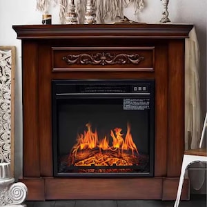 Custom Hand Carved Wood Fireplace Mantel - Made to Order