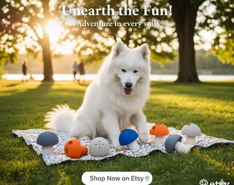 4 pack Mushroom Snuffle Toy | Puppy Enrichment Toy | **Indoor Boredom Buster** | **Sniffing tool**