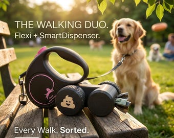 All-in-One Dog Leash Organizer | Treat Holder & Poop Bag Dispenser | 3D Printed Walking Tool