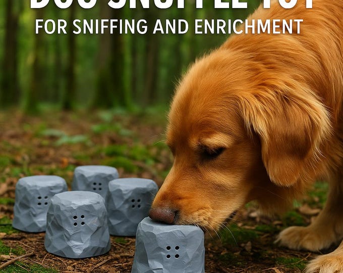 River Rock Sniffing Puzzle | Anti-Boredom Dog Foraging | Realistic Stone Snuffle Toy