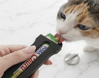 Lot de 6 distributeurs de friandises pour chats - Cuillère Churu zéro déchet, accessoire pour mangeoire sans dégâts