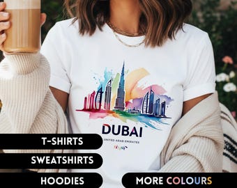 Dubai Tshirt Sweatshirt Hoodie Gift Souvenir Habibi Trip Vacation Holiday Surprise United Arab Emirates UAE Apparel Graphic Top Clothing